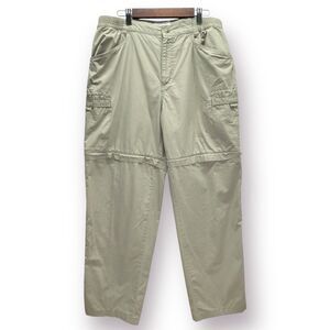 Columbia Convertible Pants Womens 14 Khaki Zip Off Hiking Outdoors Y2k Gorpcore